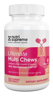 Nutri Supreme, Kosher Ultimate Multi Chews, Cherry Flavor - 90 Chewable Tablets #81