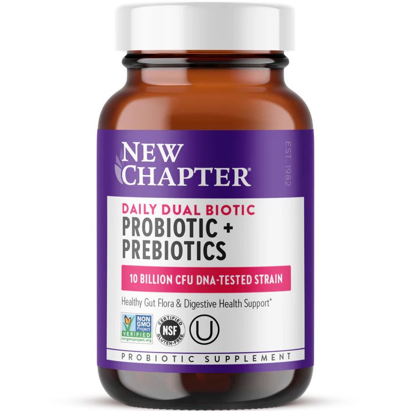 New Chapter, Kosher Daily Dual Biotic Probiotic + Prebiotics (Formerly Weight Management Probiotic) - 30 Vegetarian Capsules