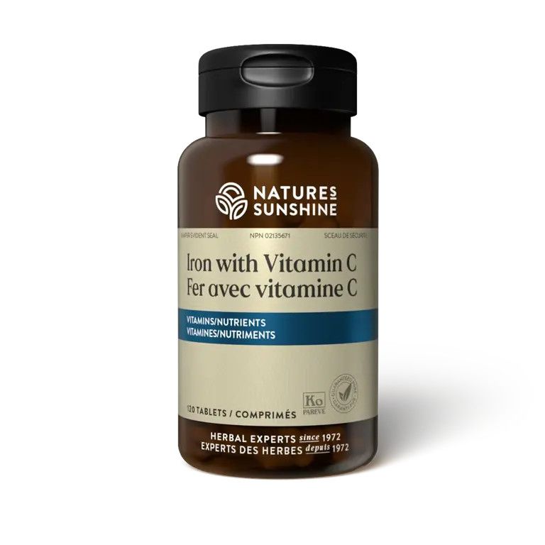 Nature&#39;s Sunshine, Kosher Iron with Vitamin C - 120 Tablets