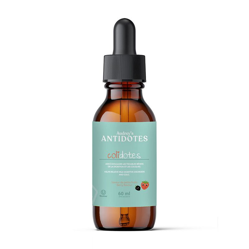 Actumus, Audrey&#39;s Antidotes, Kosher COLIDOTES, Natural Berry Flavor, For Mild Digestive Disorders &amp; Colic - 60ml