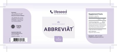 Lifeseed, Abbreviat, Menstrual Bleeding Support - 60 Vegetarian Capsules