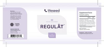 Lifeseed, REGULAT, Menstrual Cycle Support - 120 Vegetarian Capsules