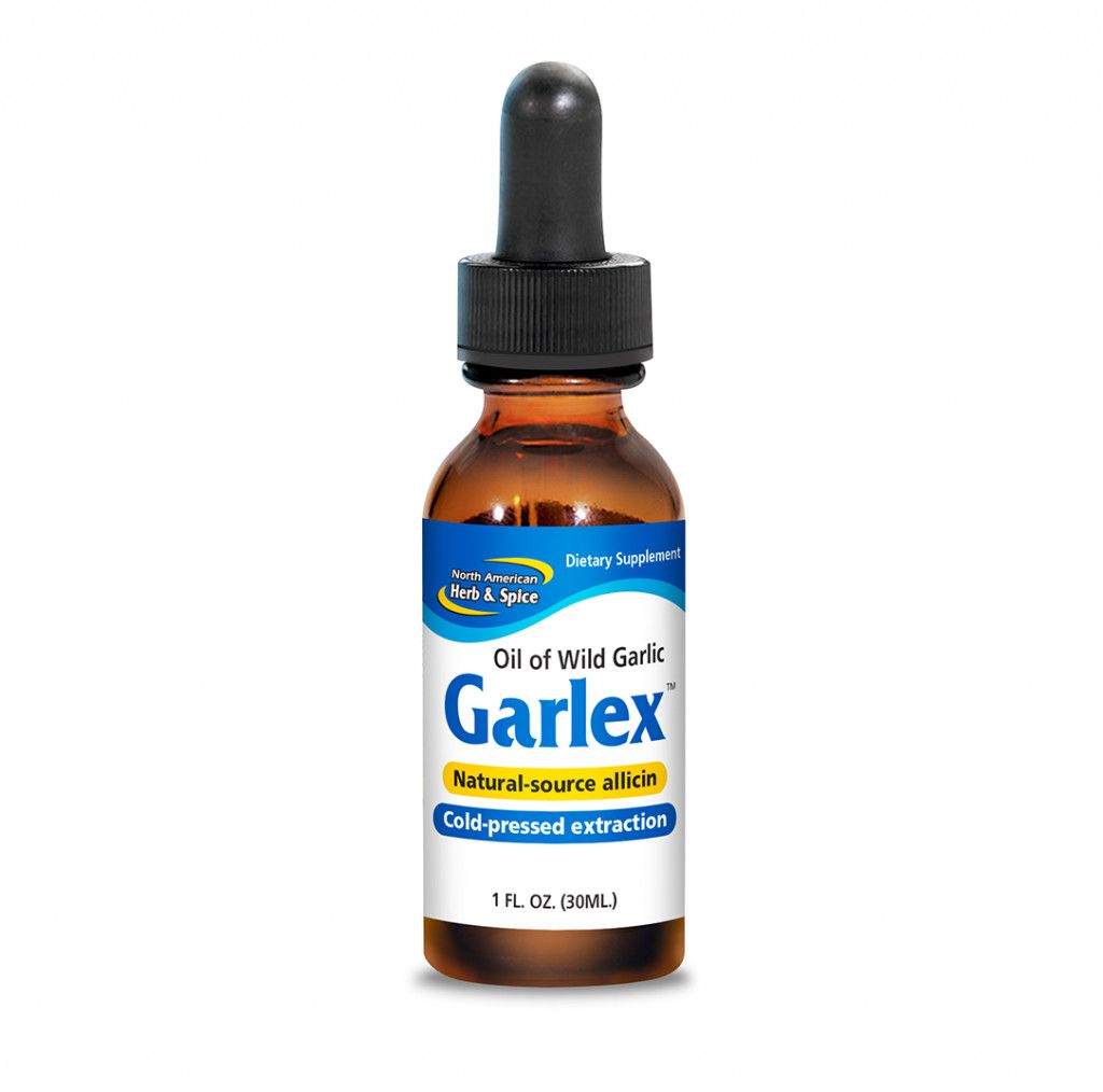 North American Herb &amp; Spice, GARLEX Oil of Wild Garlic, Natural-Source Allicin, Liquid - 1 fl. oz (30 mL)