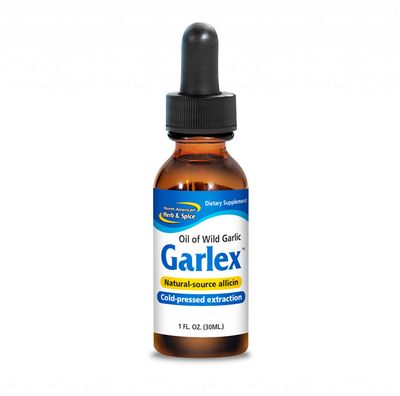 North American Herb &amp; Spice, GARLEX Oil of Wild Garlic, Natural-Source Allicin, Liquid - 1 fl. oz (30 mL)