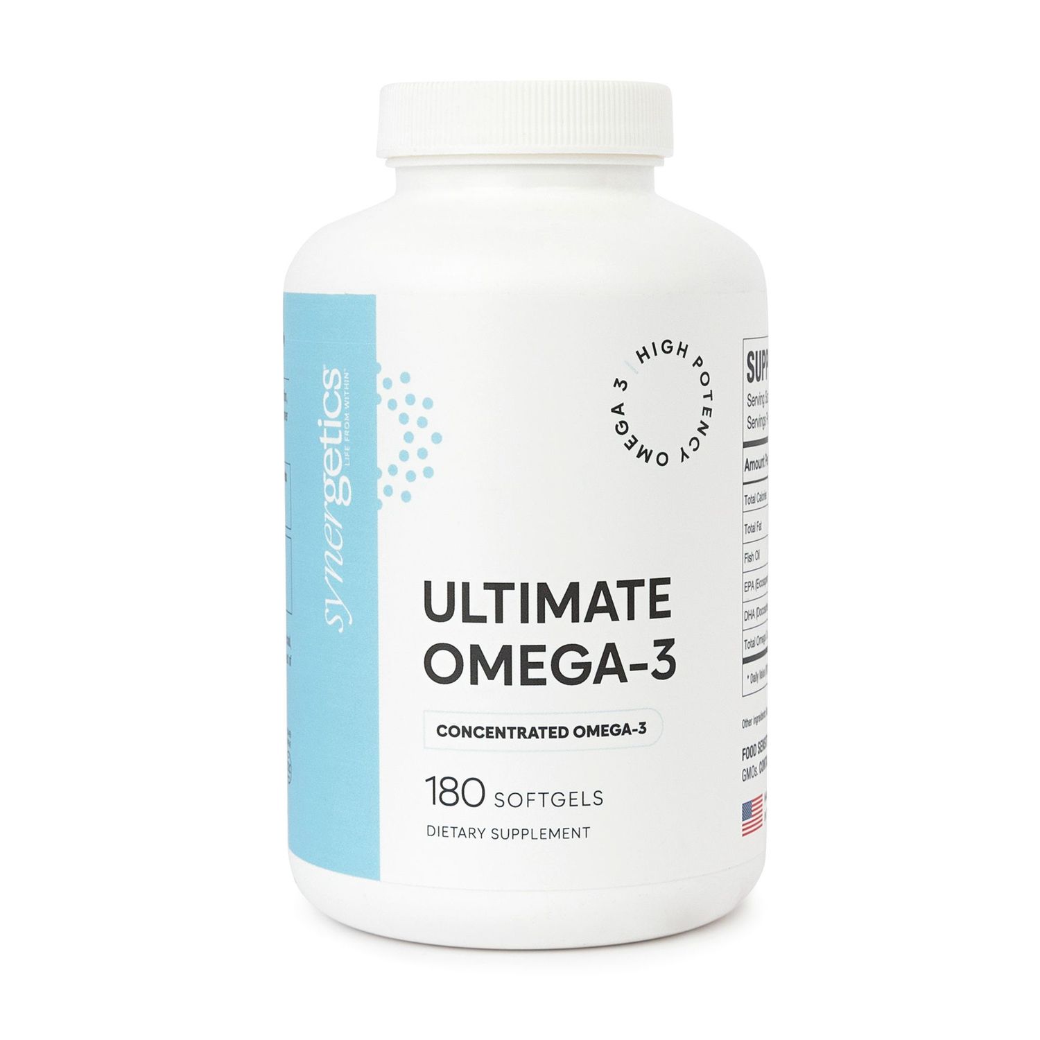 Synergetics, Kosher Ultimate Omega-3 Fish Oil High EPA/DHA - 180 Softgels