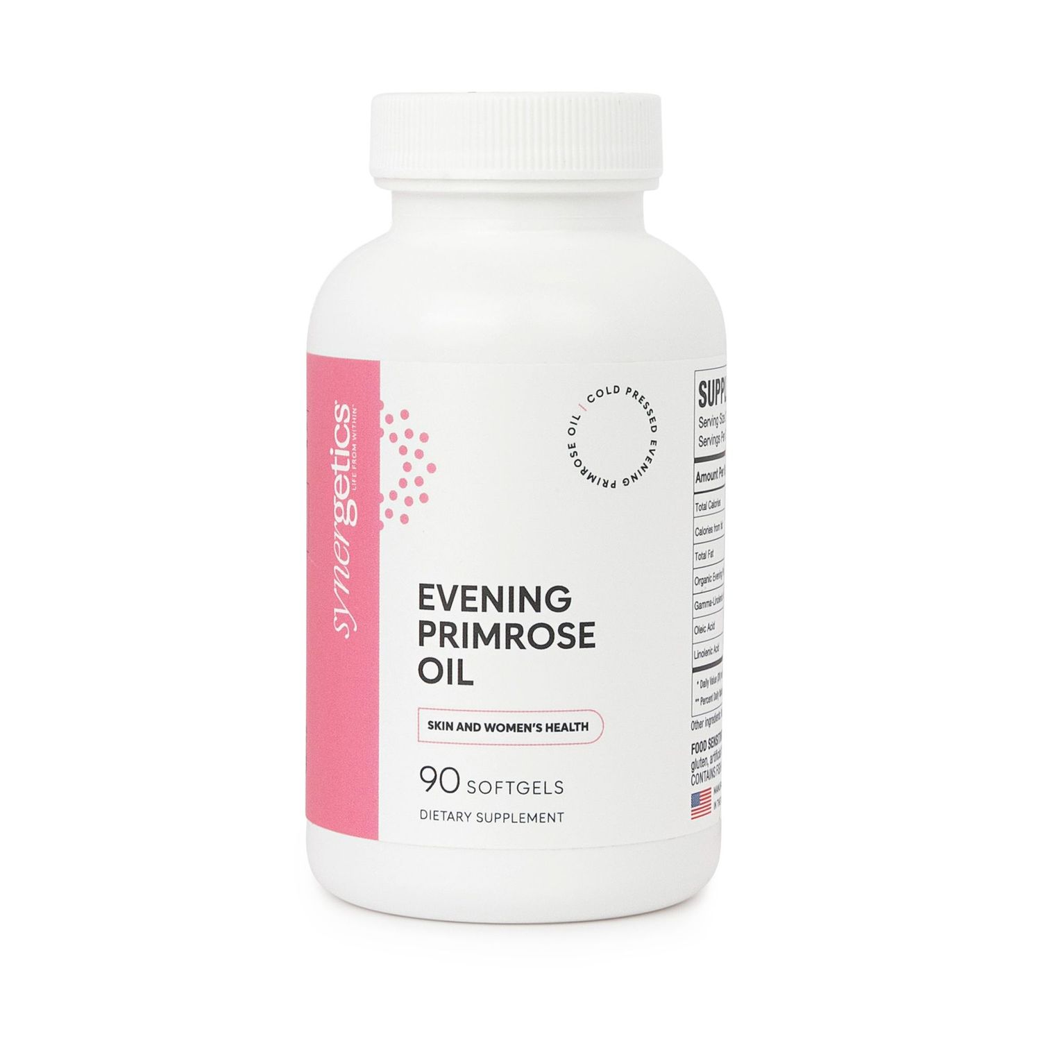 Synergetics, Kosher EVENING PRIMROSE OIL, For Skin &amp; Women&#39;s Health - 90 Softgels