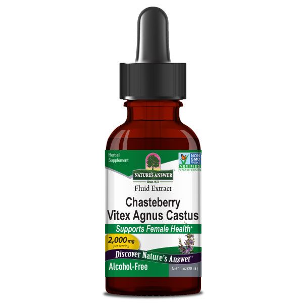 Natures Answer, Kosher Chateberry Vitex Agnus Castus, Alcohol-Free, Liquid 2,000 mg, 1 fl oz (30 ml)