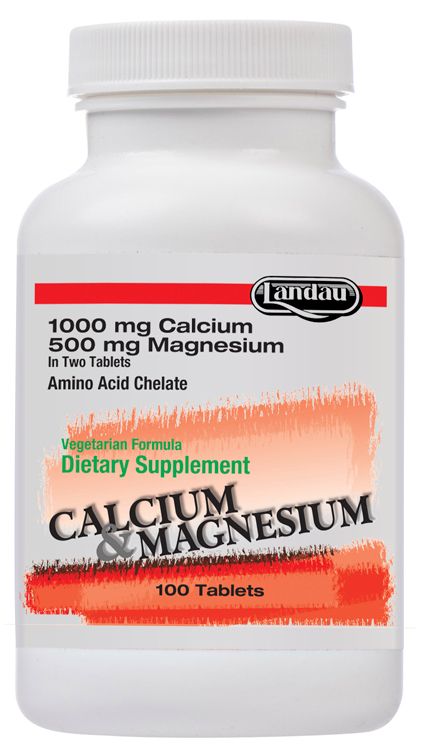 Landau, Kosher Calcium &amp; Magnesium (Chelated) - 100 Tablets