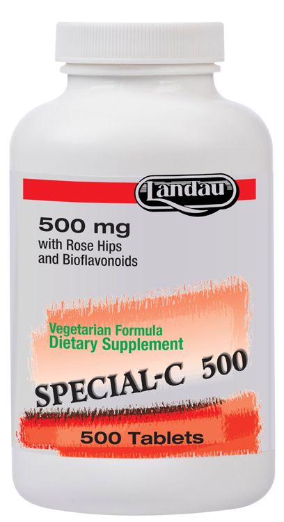 Landau, Kosher SPECIAL-C 500 mg, with Rose Hips &amp; Bioflavonoids - 500 Tablets
