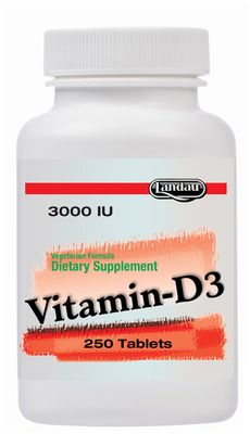 Landau, Kosher Vitamin D3 3000 IU - 250 Tablets