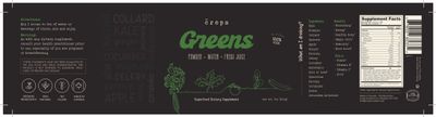 Crops, Kosher GREENS - Your daily Immunity in a cup, Powder - Water - Fresh Juice, 7 Oz (200g)