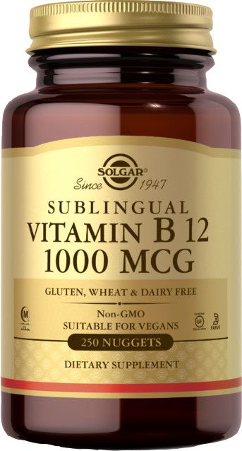 Solgar, Kosher SUBLINGUAL B12 (1000 mcg), Cherry Flavor, Chewable - 250 Nuggets