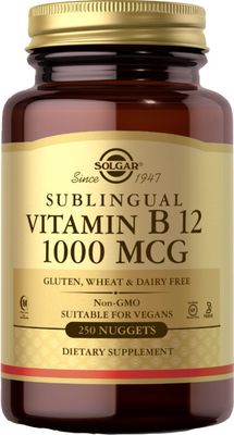 Solgar, Kosher SUBLINGUAL B12 (1000 mcg), Cherry Flavor, Chewable - 250 Nuggets