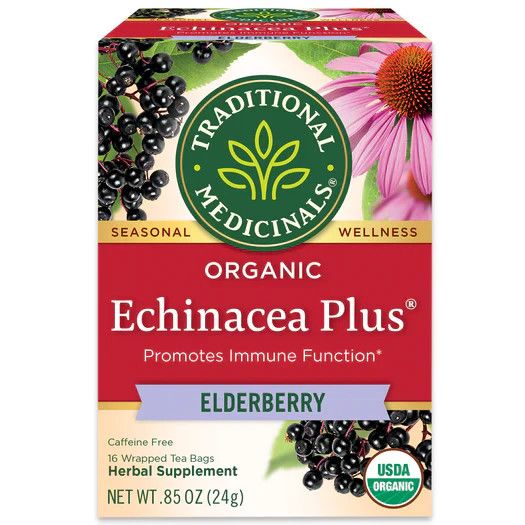 Traditional Medicinals, Organic Echinacea Plus Elderberry - 16 Tea Bags