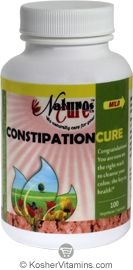 Natures Cue, Occasional Constipation Cure Mild - 100 Vegetarian Capsules - Kosher for Passover