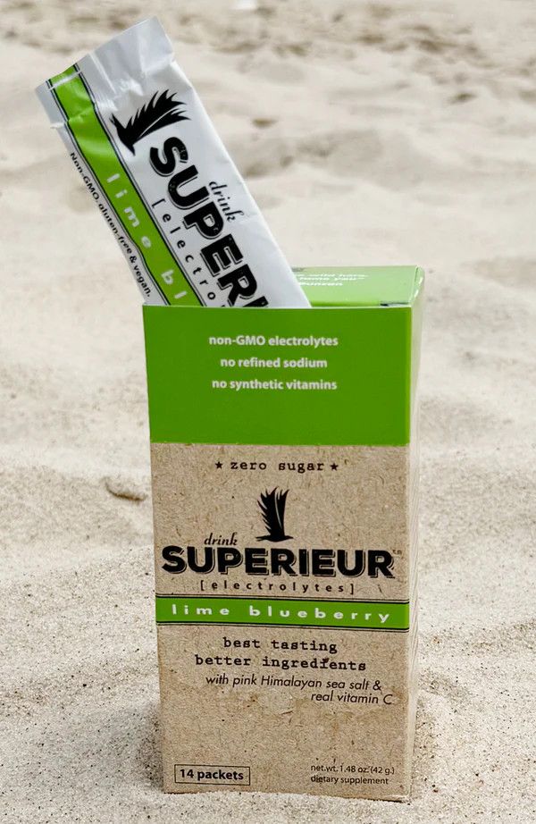 Superieur Electrolytes, Drink Superieur, Lime Blueberry - Box 15 Packets