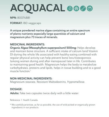 Actumus, Kosher ACQUACAL Capsules, Plant-sourced Calcium &amp; Magnesium - 150 Vegetarian Capsules