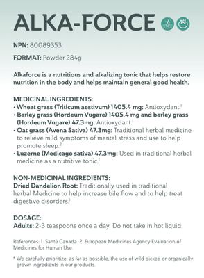 Actumus, Kosher Alka-Force Powder, Lime Flavor - 284g. (10 oz.) Powder