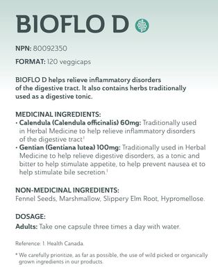 Actumus, Kosher BIOFLO D (Neutralize Inflammation on the Bowel Wall) - 120 Vegetarian Capsules