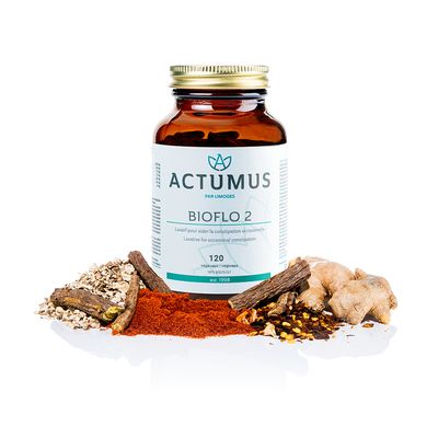 Actumus, Kosher BIOFLO 2 - Laxative for Occasional Constipation - 120 Vegetarian Capsules