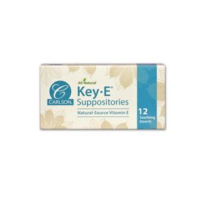 Carlson, Key E, Suppositories with Natural Vitamin E  - 12 Soothing Inserts