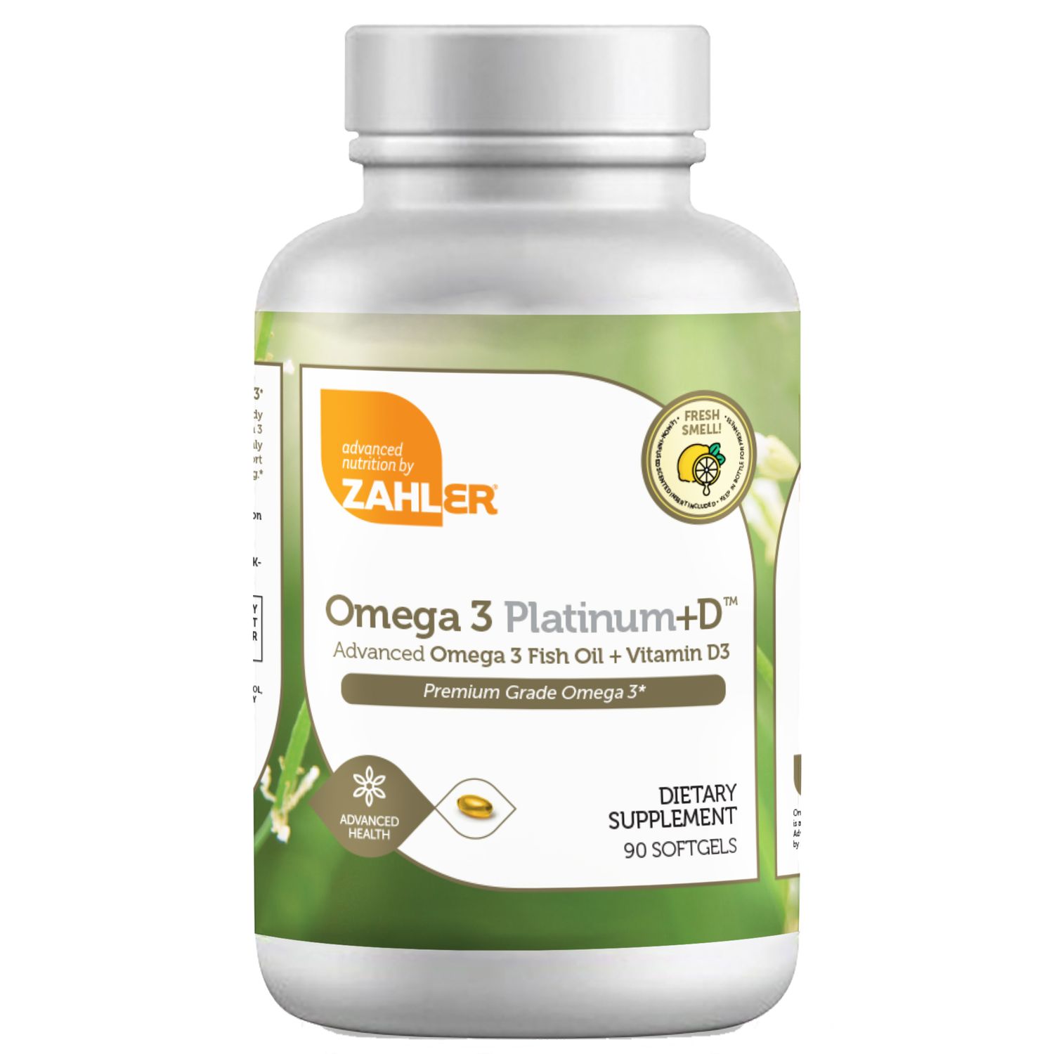 Zahlers, Kosher Omega 3 Platinum+D3, Fish Oil - 90 Softgels