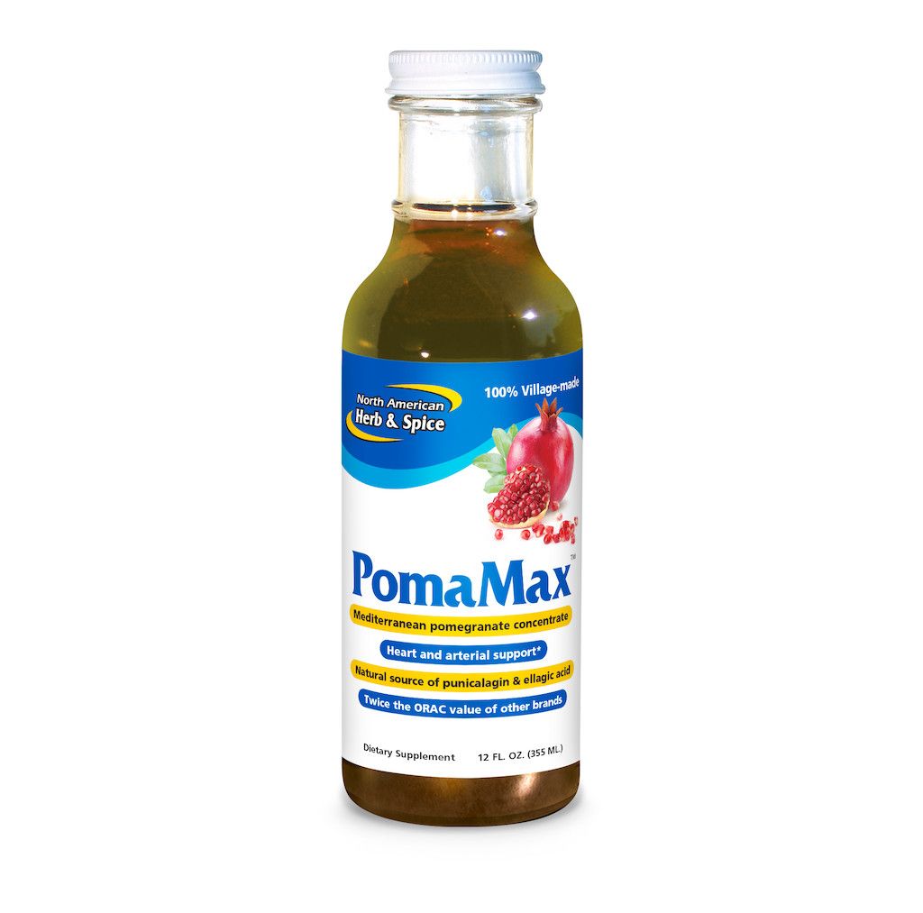 North American Herb &amp; Spice, POMAMAX Mediterranean Pomegranate Concentrate, For Heart &amp; Arterial Support, Liquid - 12 fl. oz. (355 mL)