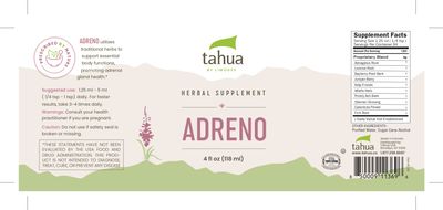 Tahua, Kosher ADRENO, Liquid Tincture - 4 fl. oz. (118 mL)
