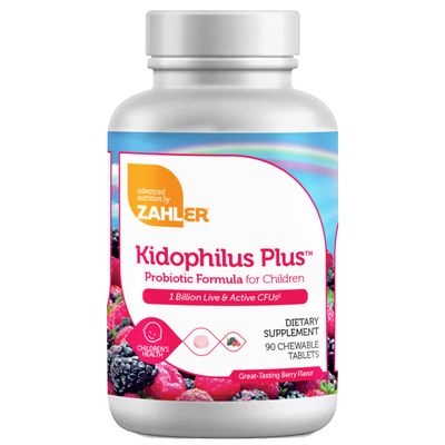 Zahlers, Kosher Kidophilus Plus &quot;1 Billion&quot;, Probiotic Berry Flavor  - 90 Chewable Tablets