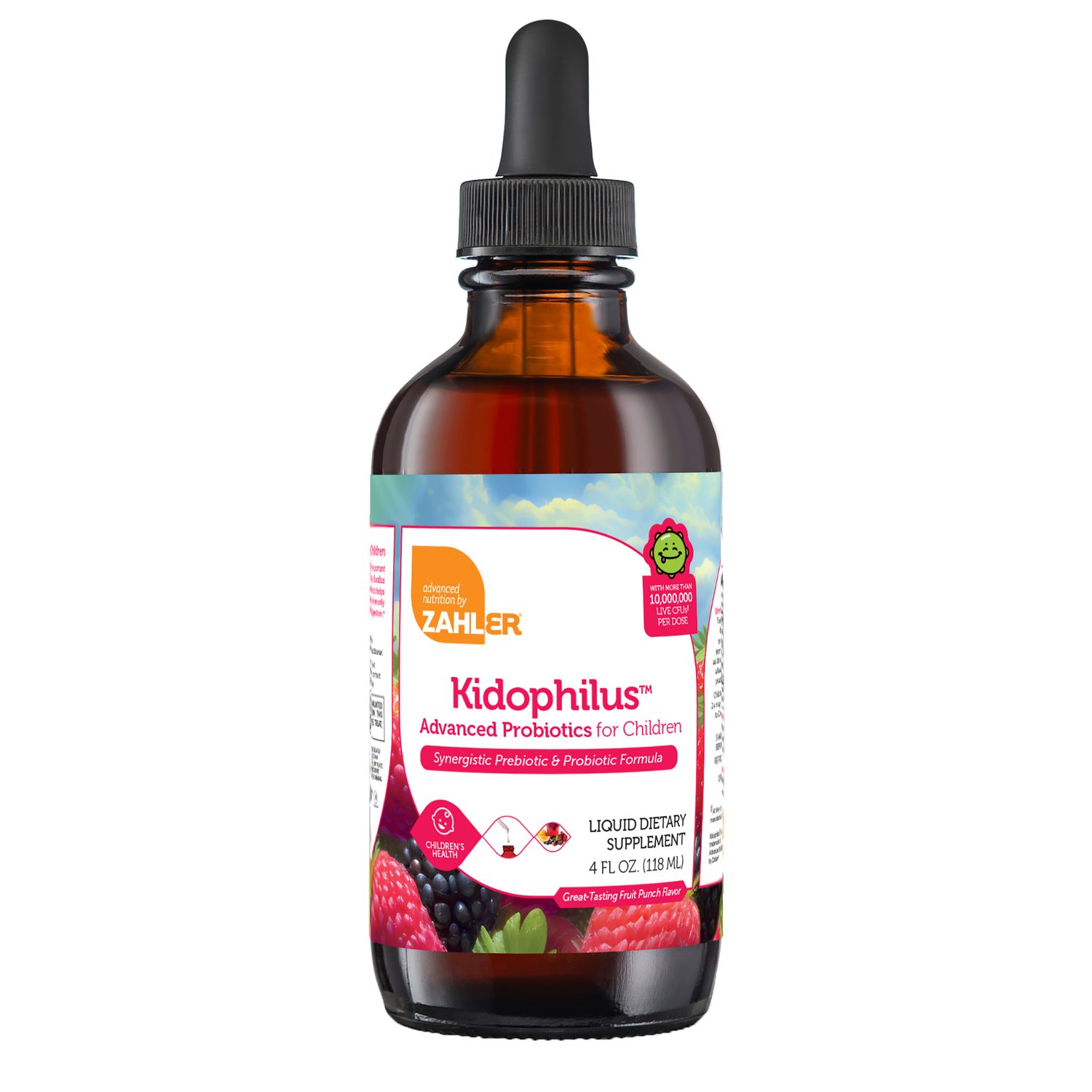 Zahlers, Kosher Kidophilus Liquid, Advance Probiotic Formula, Fruit Punch Flavor - 4 fl. oz. (118 ml)