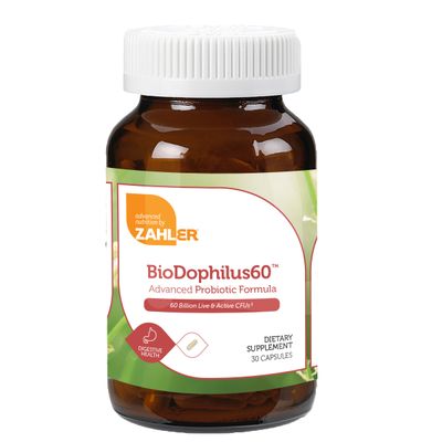 Zahlers, Kosher BioDophilus60, Advanced Probiotic Formula (60 Billion) - 30 Vegetarian Capsules