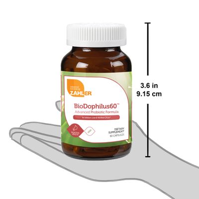 Zahlers, Kosher BioDophilus60, Advanced Probiotic Formula (60 Billion) - 60 Vegetarian Capsules