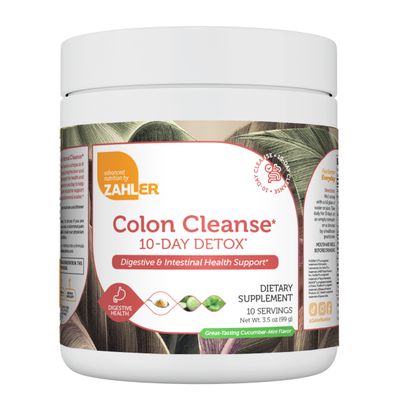 Zahlers, Kosher Colon Cleanser, 10 Day Detox Powder, Cucomber Mint Flavor - 3.5 oz (99g)