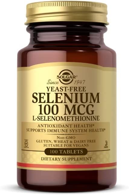 Solgar, Kosher  Selenium, Yeast Free, 100mcg. - 100 Tablets