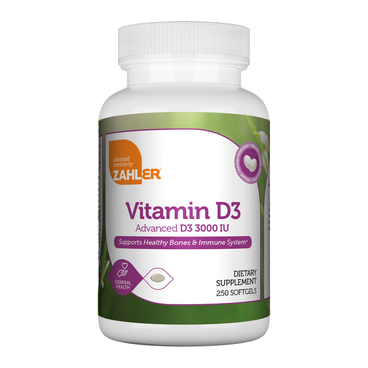 Zahlers, Kosher Vitamin D3 3000IU  - 250 Softgels