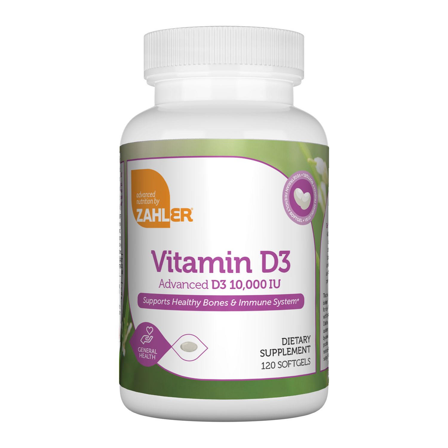 Zahlers, Kosher Vitamin D3 10,000 IU (Advance D3 Formula 10000 IU)  - 120 Softgels