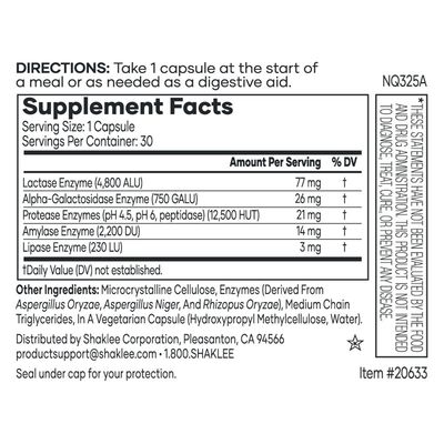 Shaklee, Kosher EZ-Gest, Assist Digestion - 30 Vegetarian Capsules