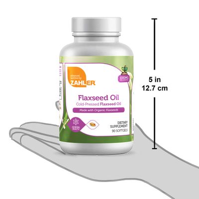 Zahlers, Kosher Flaxseed (Flax Seed Caps) Oil 1000 mg Organic, Liquid Gels - 90 Softgels