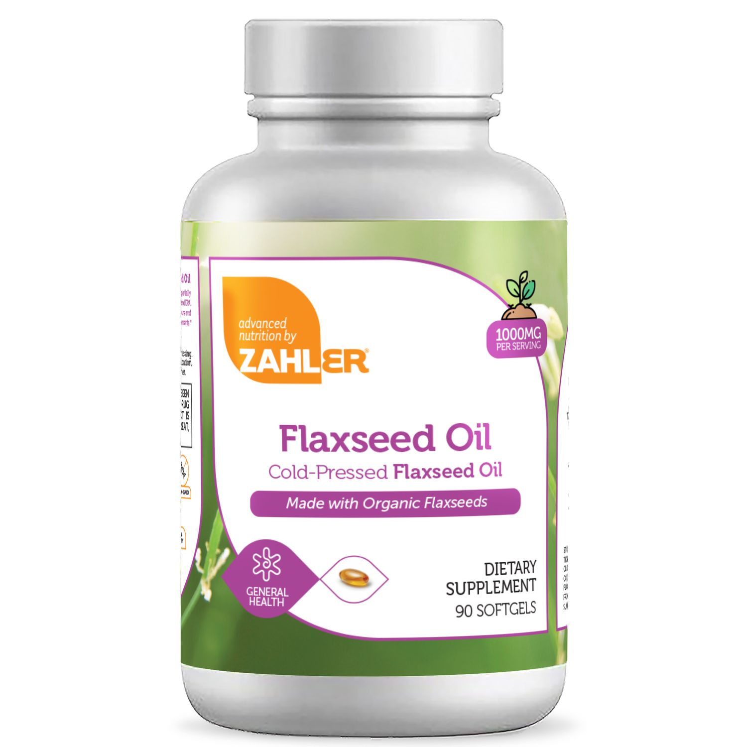 Zahlers, Kosher Flaxseed (Flax Seed) Oil 1000 mg Organic - 90 Softgels