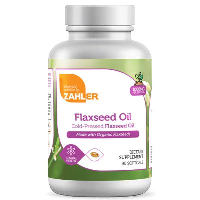 Zahlers, Kosher Flaxseed (Flax Seed) Oil 1000 mg Organic - 90 Softgels