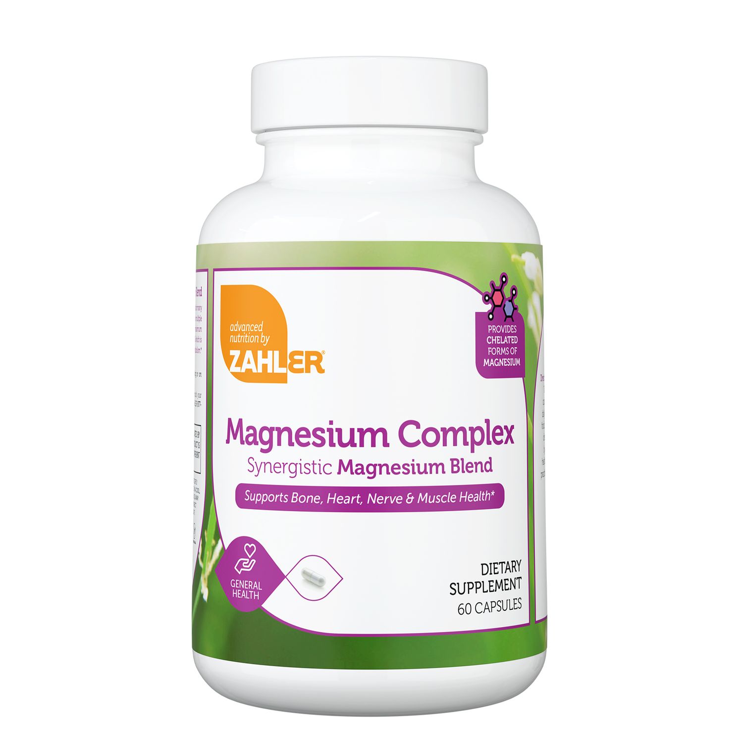 Zahler, Kosher Magnesium Complex, Synergistic Magnesium Blend - 60 Vegetarian Capsules
