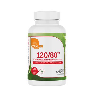 Zahlers, Kosher 120/80, Supports Healthy Blood Pressure Levels - 60 Vegetarian Capsules