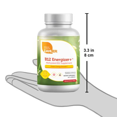 Zahlers, Kosher B12 Energizer+ (5000 mcg) Methylcobalamin, Cherry Flavor, Chewable - 120 Lozenges