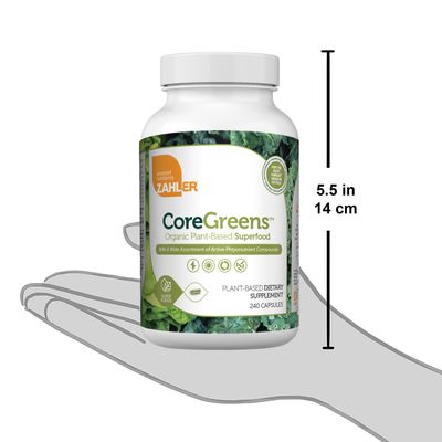 Zahlers, Kosher Core Greens, Advanced Plant-Based Superfood - 240 Vegetarian Capsules