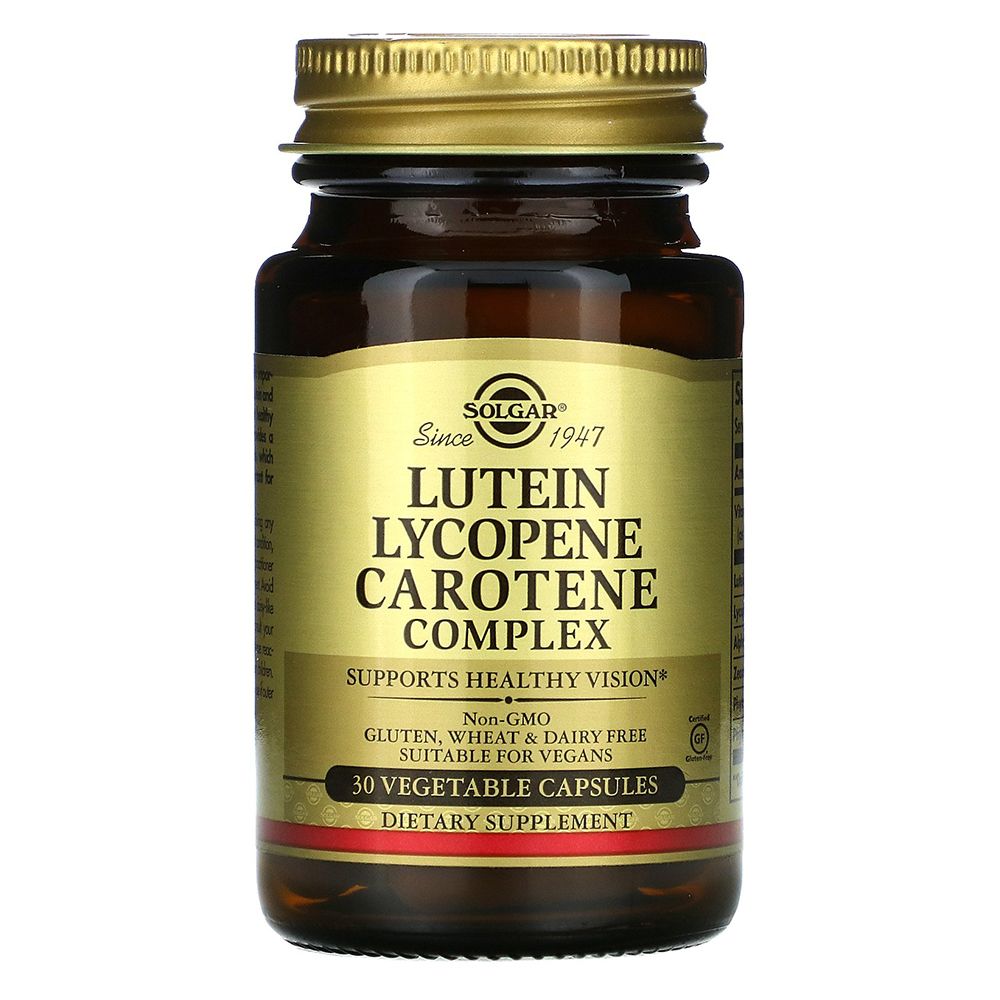 Solgar, Lutein Lycopene Carotene Complex - 30 Vegetarian Capsules
