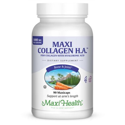 Maxi Health, Kosher Maxi Collagen H.A. With Hyaluronic Acid 1000mg - 90 Vegetarian Capsules