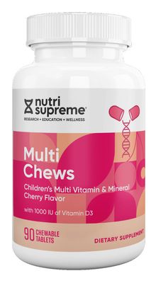 Nutri Supreme, Kosher Multi Chews, Cherry Flavor - 90 Chewable Tablets