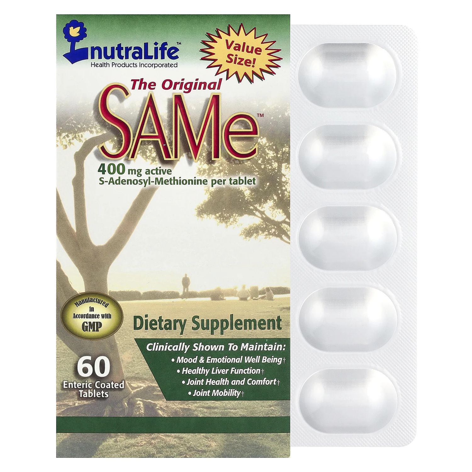 NutraLife, The Original SAMe, 400 Mg - 60 Tablets