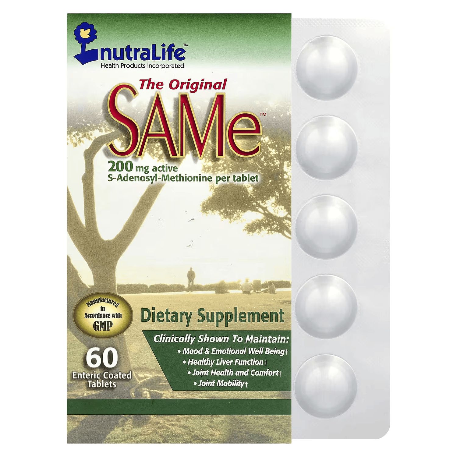 NutraLife, The Original SAMe, 200 Mg - 60 Tablets
