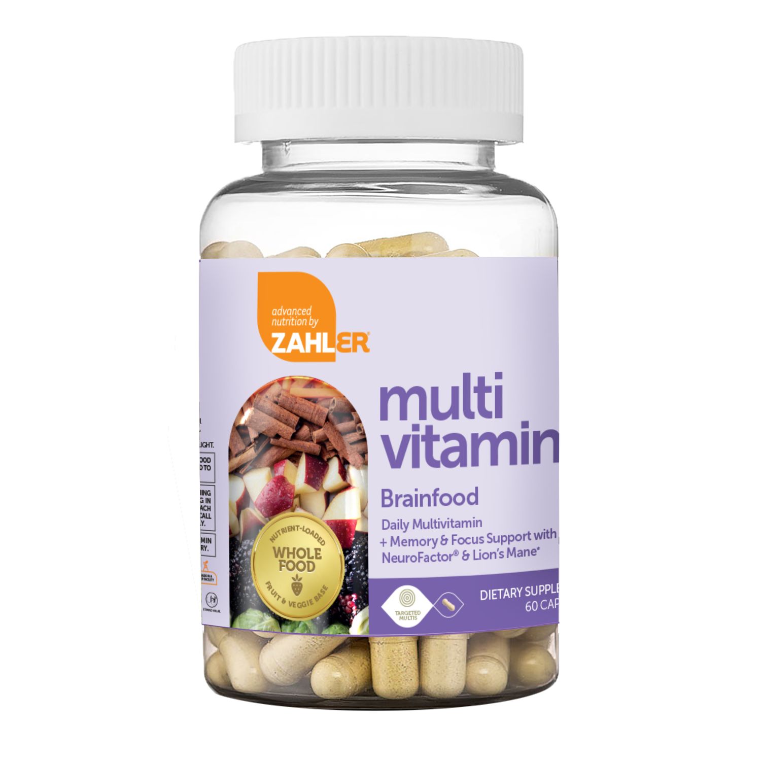 Zahlers, Kosher Multivitamin Brainfood - 60 Vegetarian Capsules